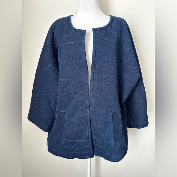 MarlaWynne Jackets & Blazers - MarlaWynne Quilted Blue Jacket